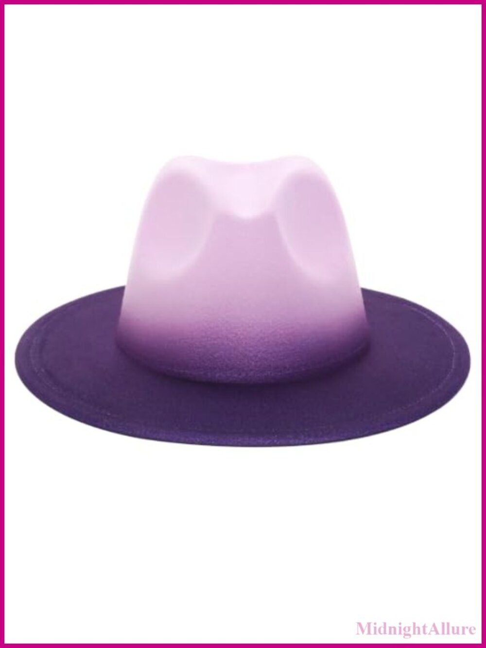 IDASHPO Gradient Felt Panama Fedora Hat Wide Brim Cotton Polyester